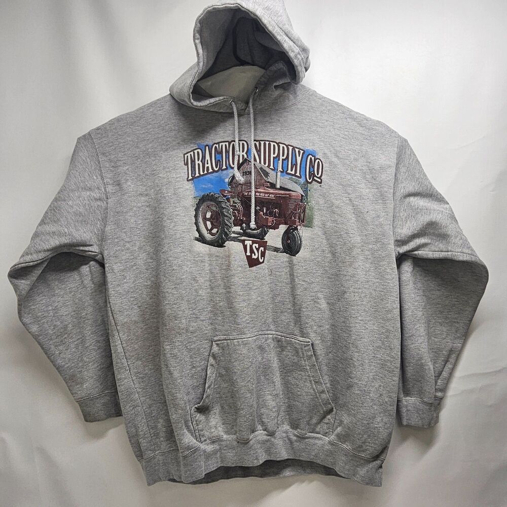CE Schmidt Men’s Gray Hoodie XXL Tractor Supply Logo Pullover RN53166